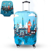 Load image into Gallery viewer, TRIPNUO Thicker Blue City Luggage Cover Travel Suitcase Protective Cover for Trunk Case Apply to 19''-32'' Suitcase Cover