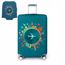 Load image into Gallery viewer, TRIPNUO Thicker Blue City Luggage Cover Travel Suitcase Protective Cover for Trunk Case Apply to 19''-32'' Suitcase Cover